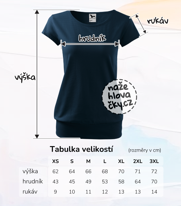 Tričko CITY dámské námořní modrá