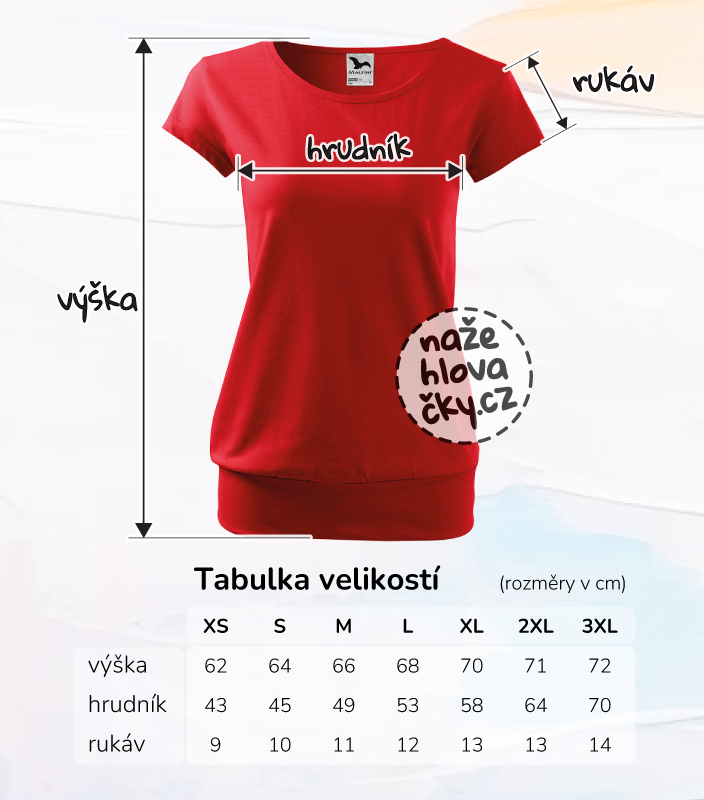 Tričko CITY dámské červená