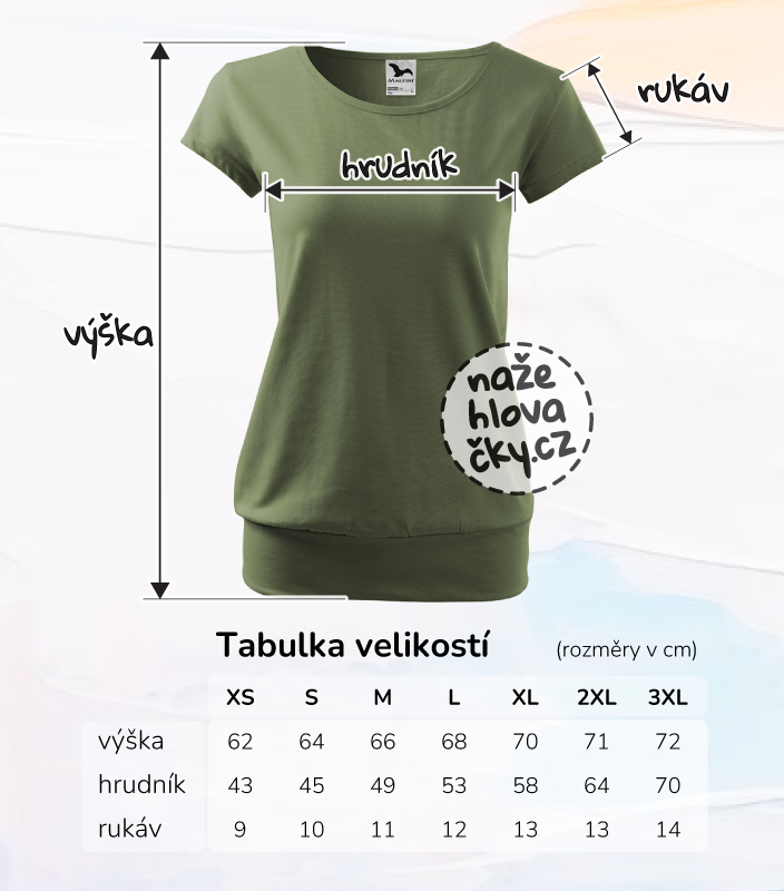 Tričko CITY dámské khaki