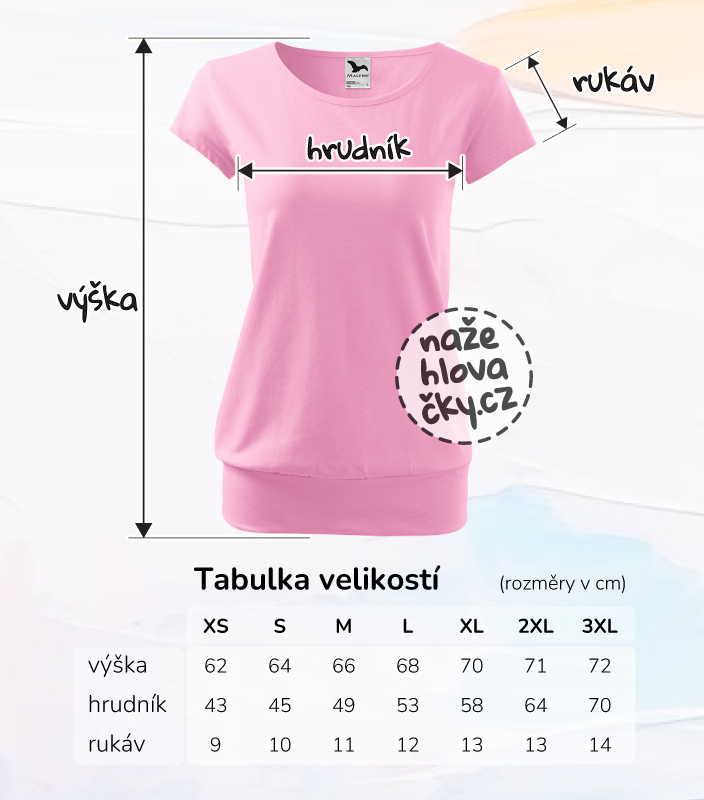 Tričko CITY dámské růžová