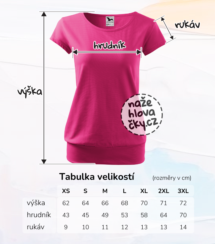 Tričko CITY dámské purpurová