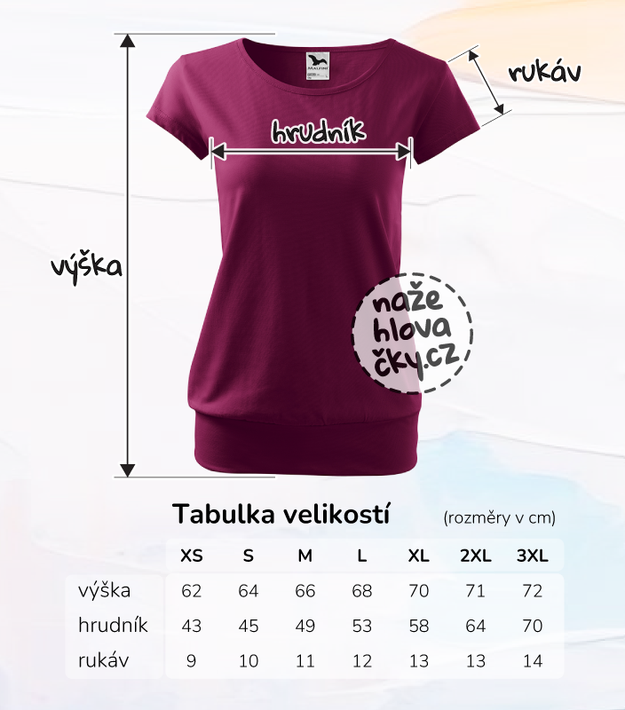 Tričko CITY dámské fuchsiová