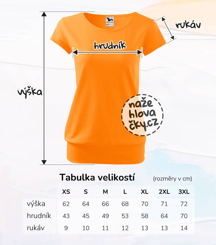 Tričko CITY dámské tangerine orange