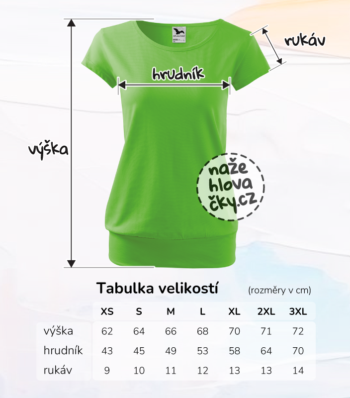 Tričko CITY dámské apple green