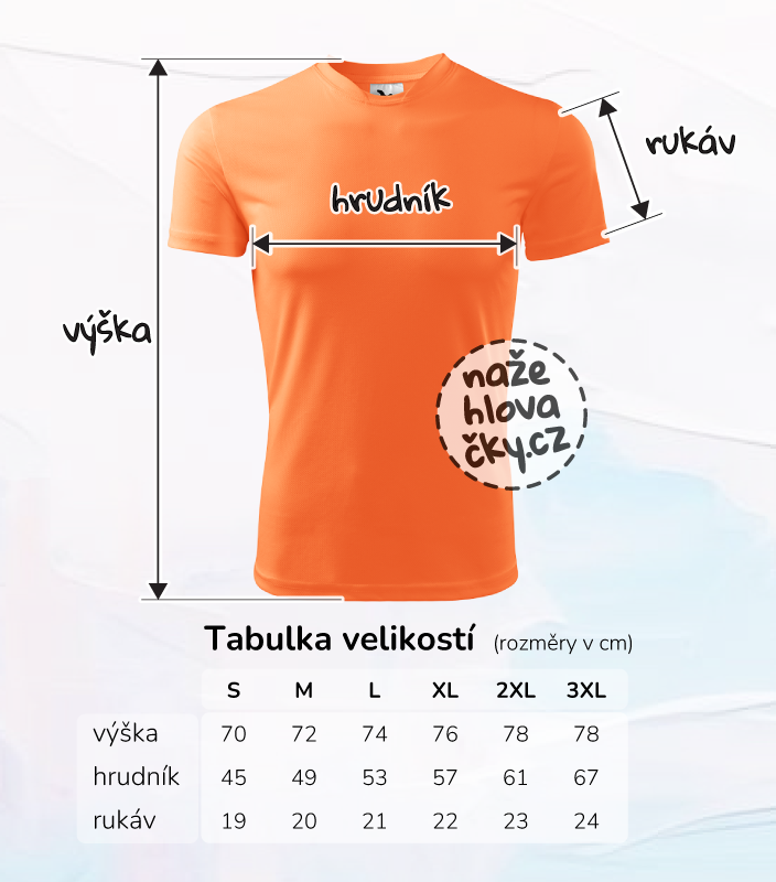 Tričko FANTASY pánské neon mandarine