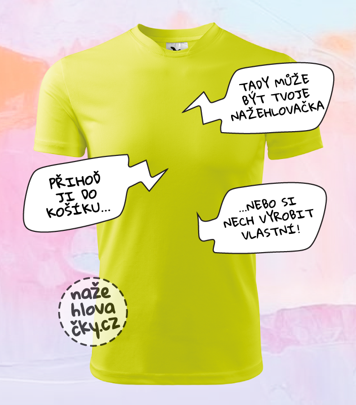 Tričko FANTASY pánské neon yellow