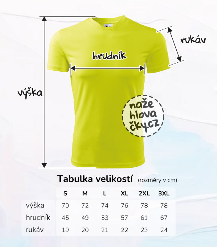 Tričko FANTASY pánské neon yellow