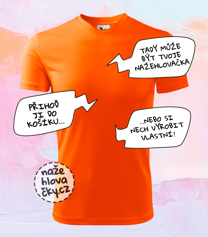 Tričko FANTASY pánské neon orange S
