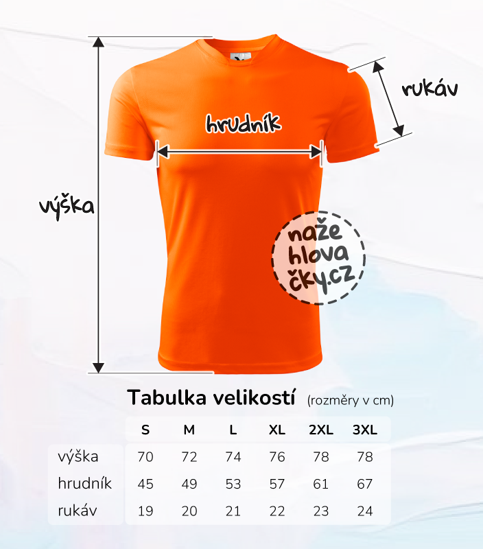 Tričko FANTASY pánské neon orange S