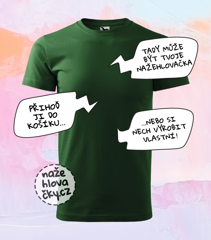 Tričko BASIC pánské lahvově zelená