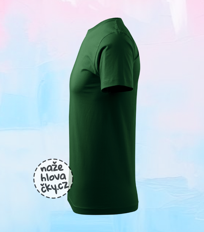 Tričko BASIC pánské lahvově zelená
