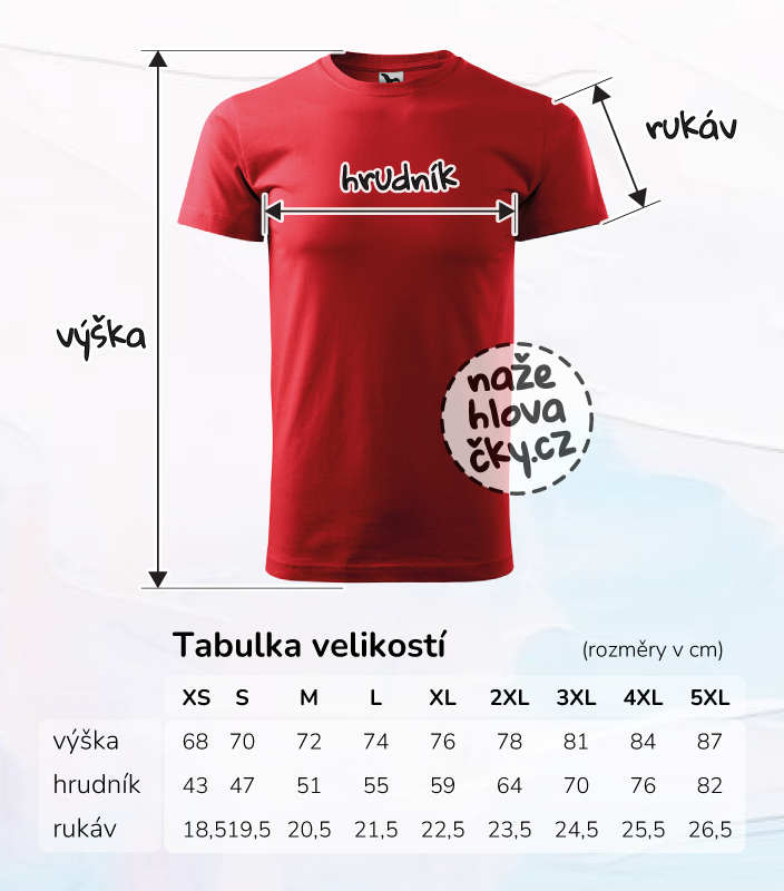 Tričko BASIC pánské červená