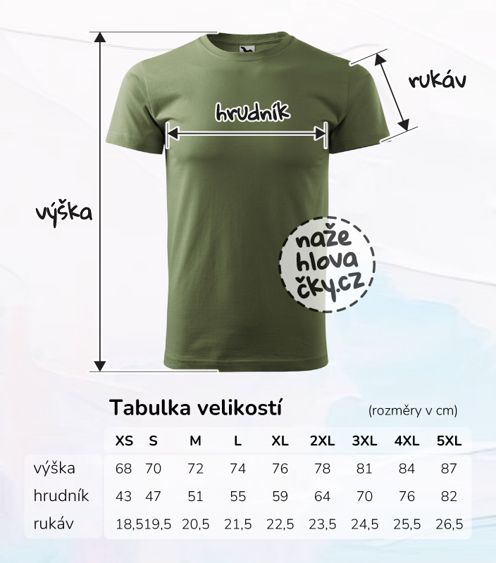 Tričko BASIC pánské khaki