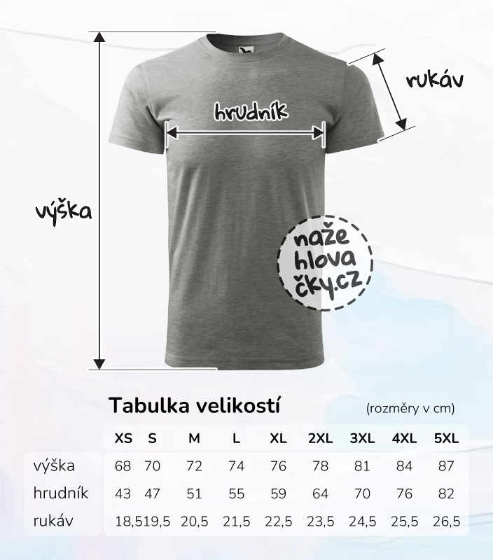 Tričko BASIC pánské tmavě šedý melír