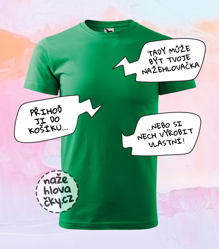 Tričko BASIC pánské středně zelená