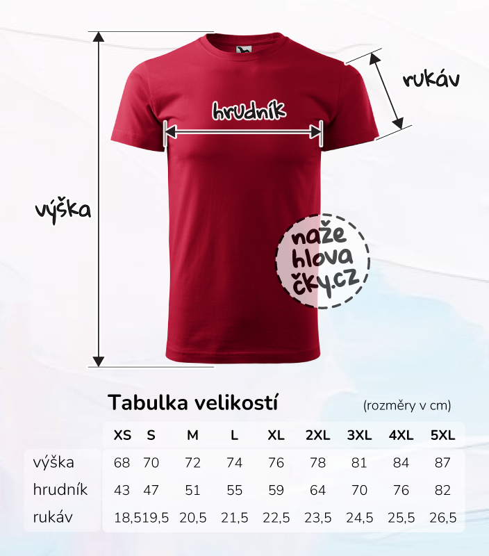Tričko BASIC pánské marlboro červená