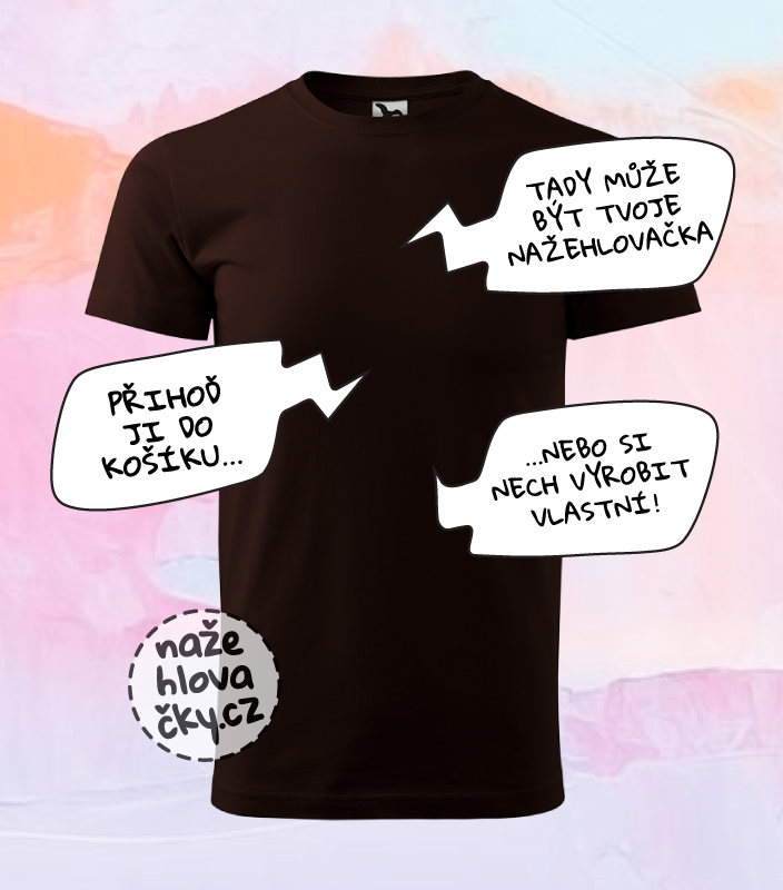 Tričko BASIC pánské kávová