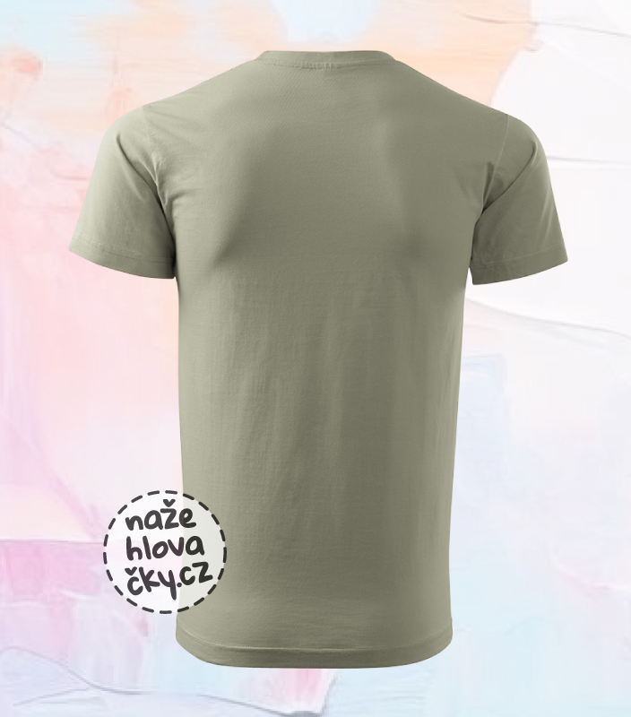 Tričko BASIC pánské světlá khaki