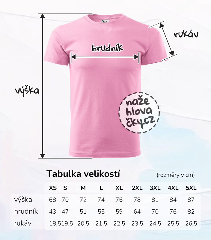 Tričko BASIC pánské růžová