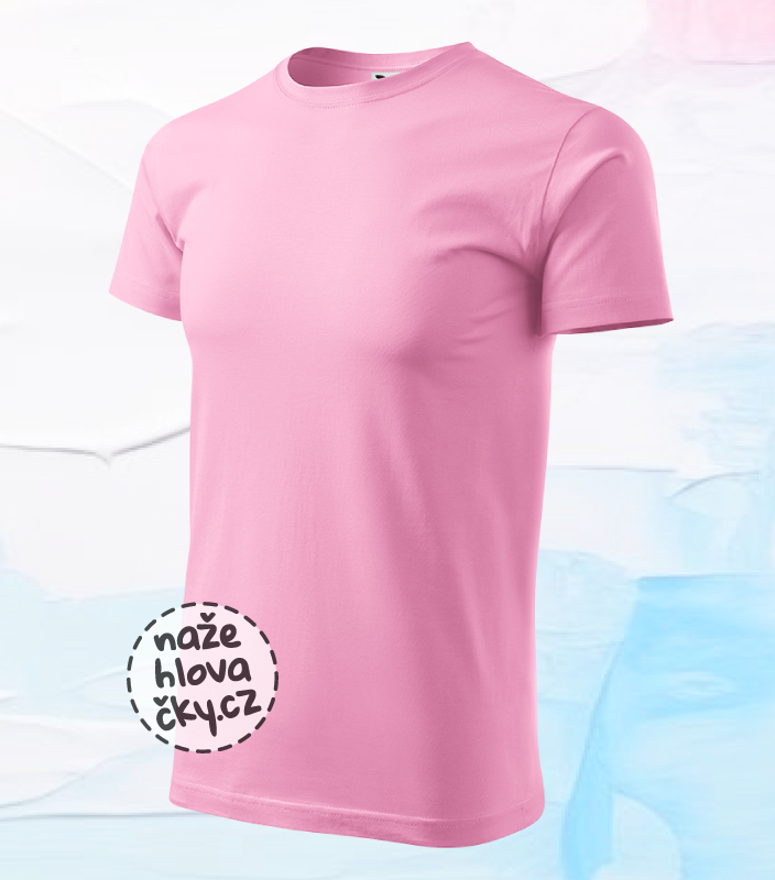 Tričko BASIC pánské růžová