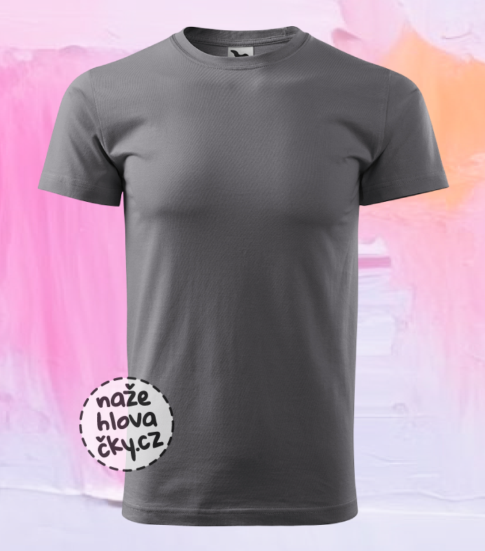 Tričko BASIC pánské ocelově šedá