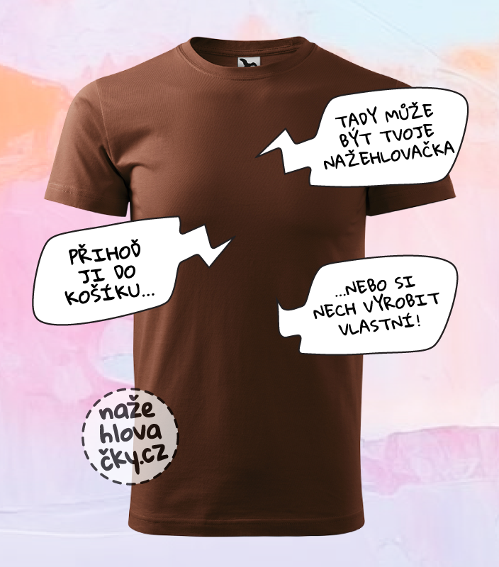 Tričko BASIC pánské čokoládová