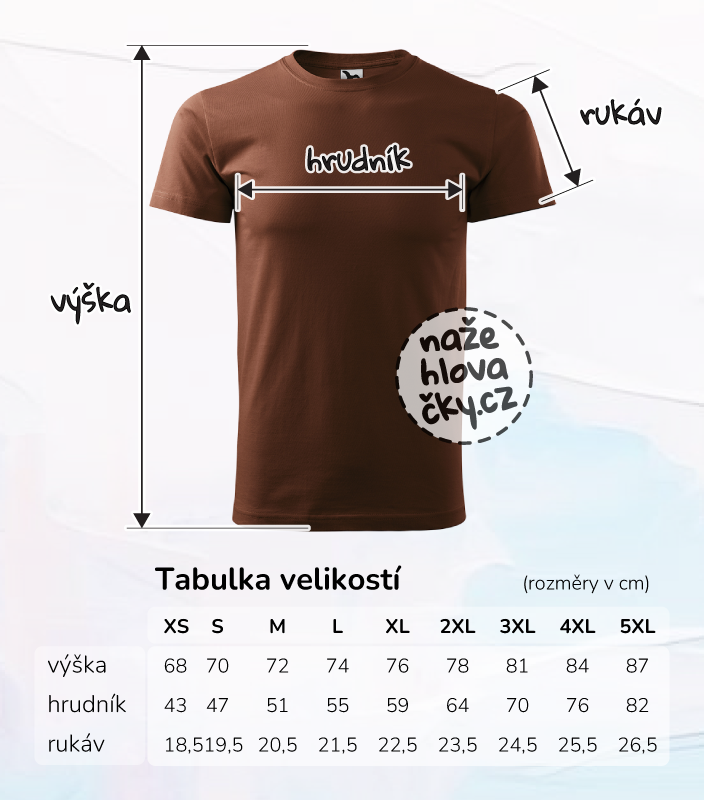 Tričko BASIC pánské čokoládová