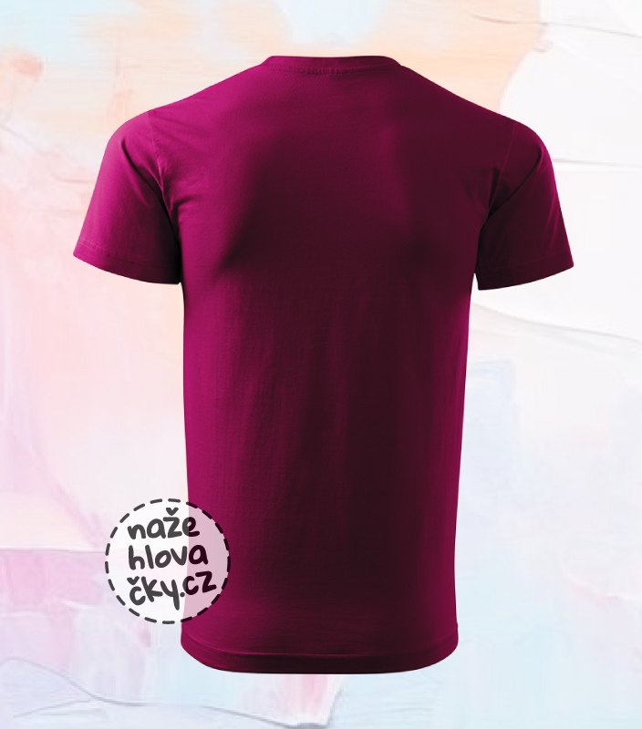 Tričko BASIC pánské fuchsia red