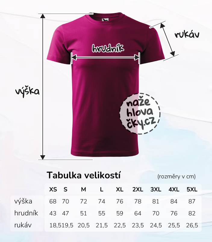 Tričko BASIC pánské fuchsia red