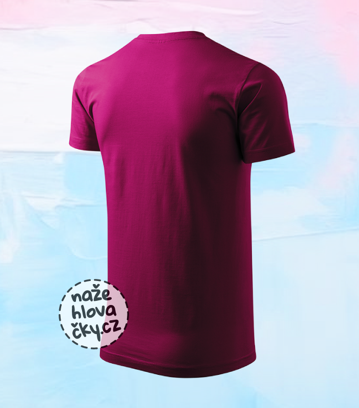 Tričko BASIC pánské fuchsia red