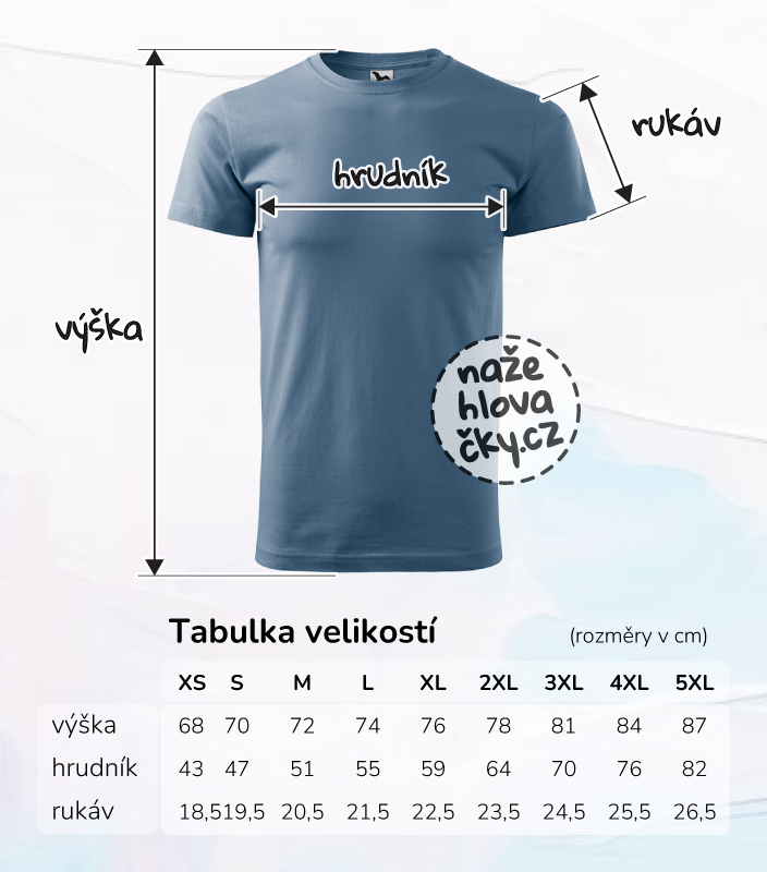 Tričko BASIC pánské denim