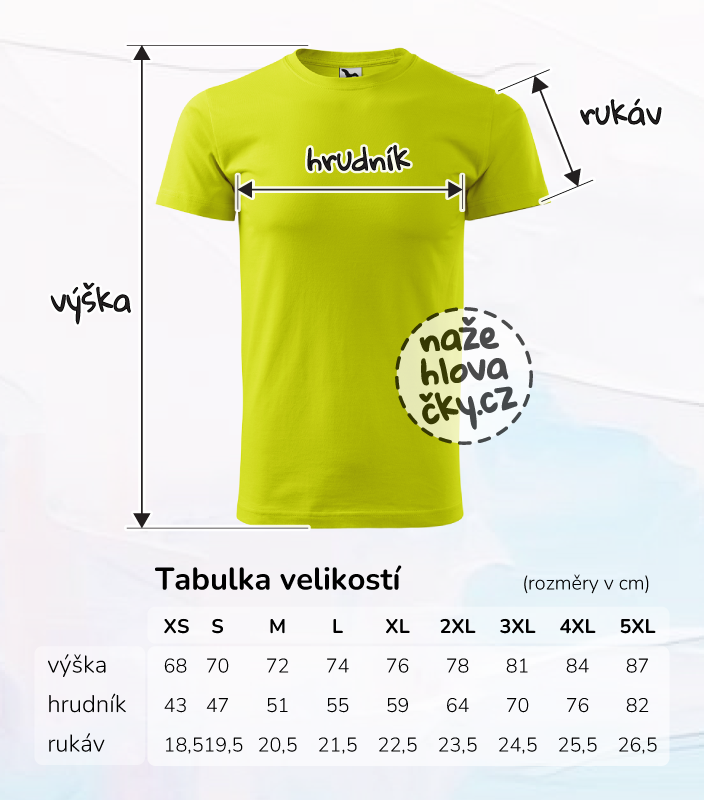 Tričko BASIC pánské limetková