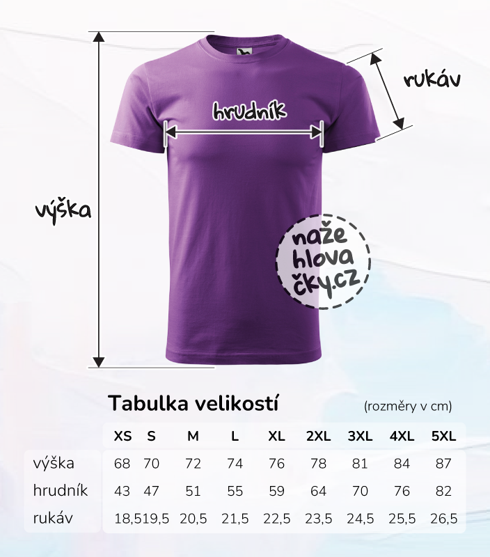 Tričko BASIC pánské fialová S