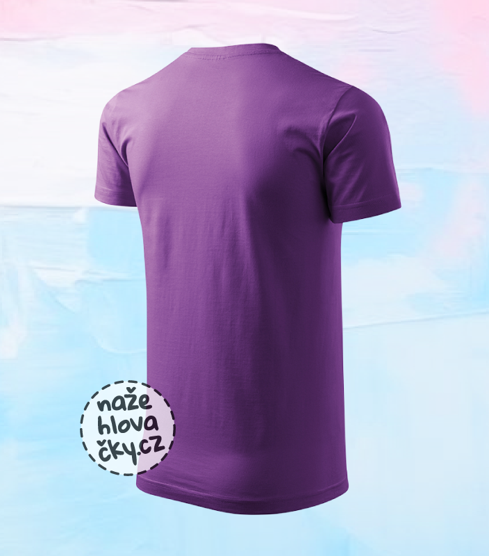 Tričko BASIC pánské fialová S