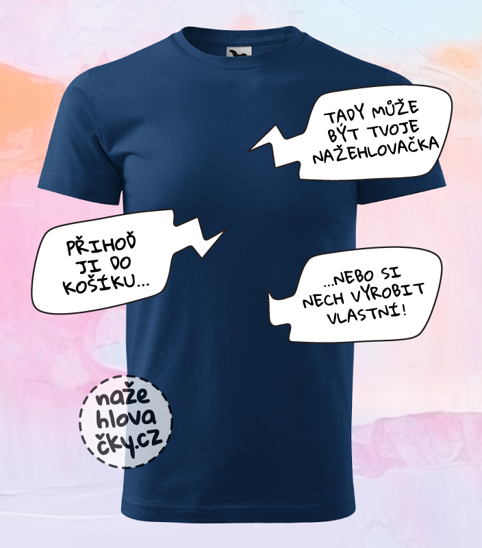 Tričko BASIC pánské půlnoční modrá 2XL