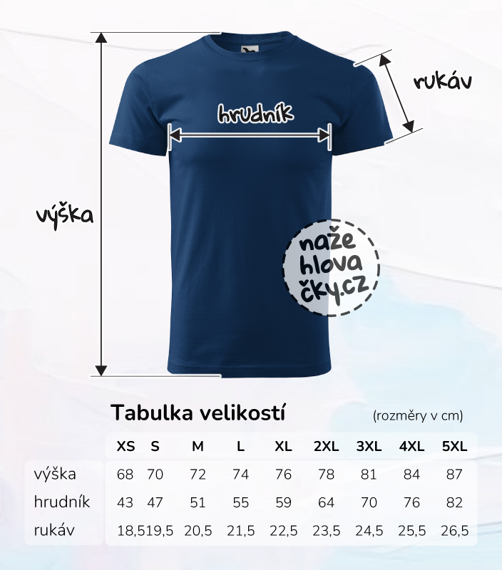 Tričko BASIC pánské půlnoční modrá 2XL
