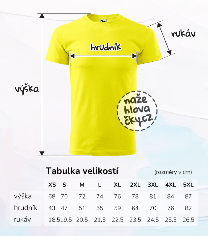 Tričko BASIC pánské citronová