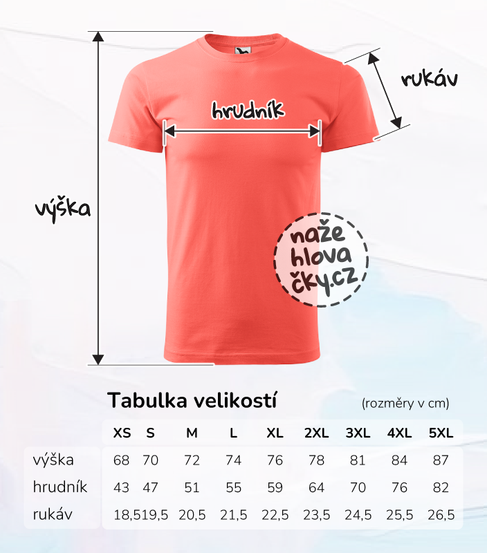Tričko BASIC pánské korálová