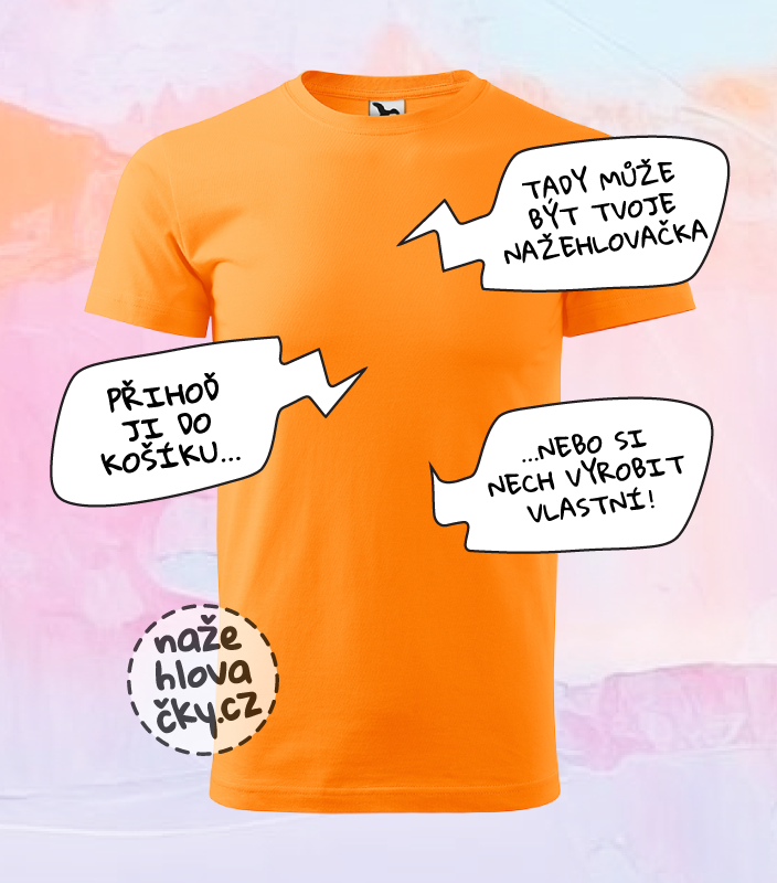 Tričko BASIC pánské tangerine orange XS