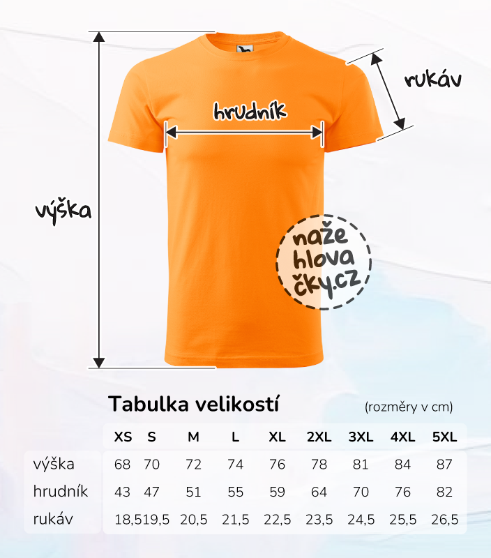 Tričko BASIC pánské tangerine orange XS