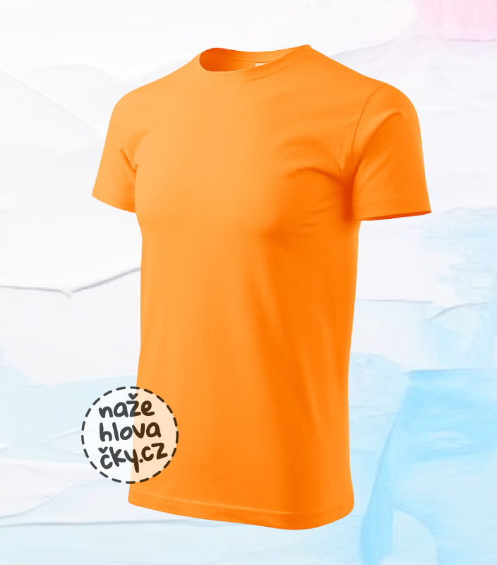Tričko BASIC pánské tangerine orange XS