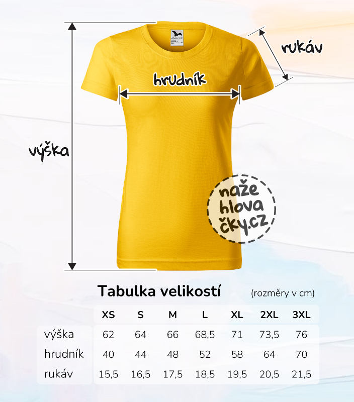 Tričko BASIC dámské žlutá