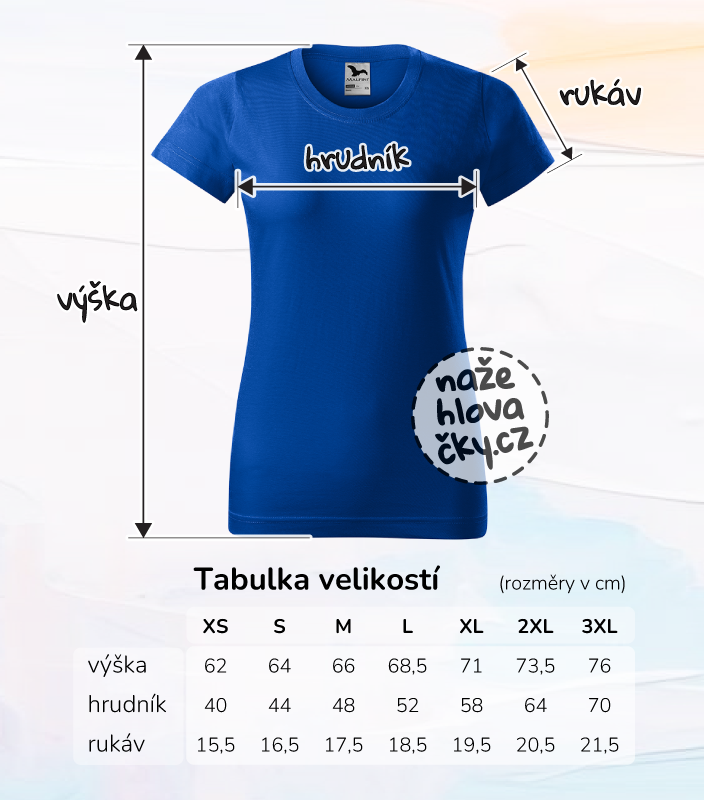 Tričko BASIC dámské královská modrá