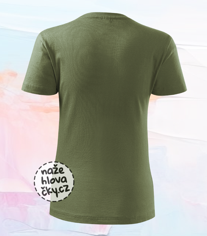 Tričko BASIC dámské khaki