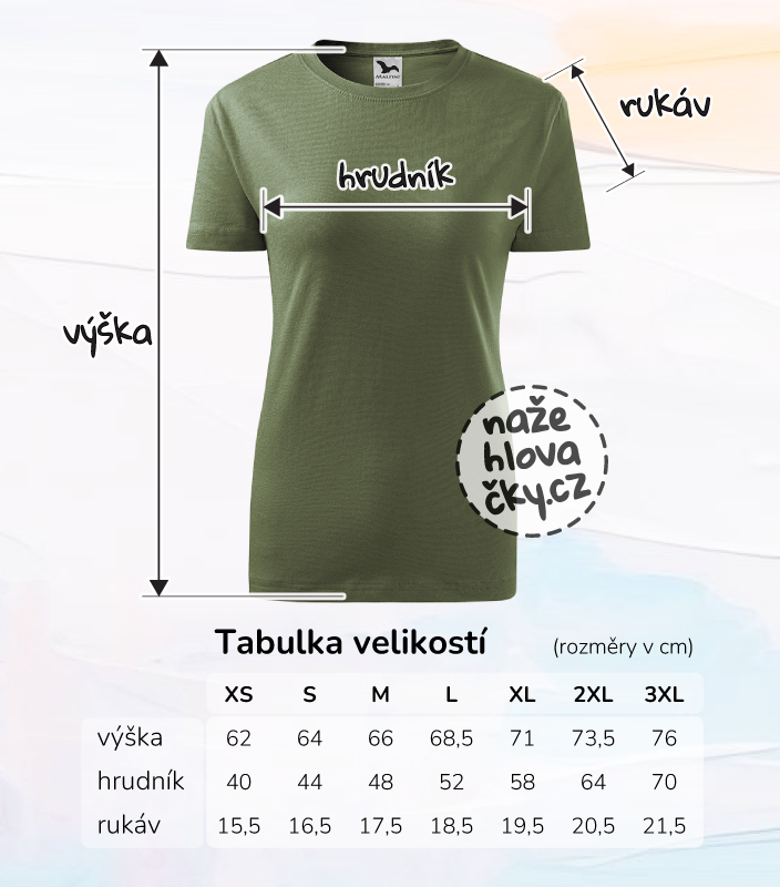 Tričko BASIC dámské khaki