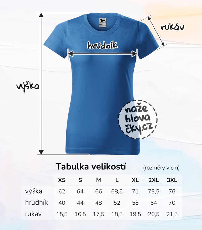 Tričko BASIC dámské azurově modrá