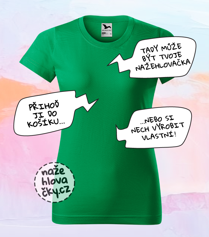 Tričko BASIC dámské středně zelená 2XL