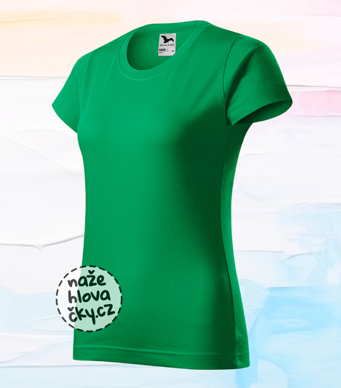Tričko BASIC dámské středně zelená 2XL