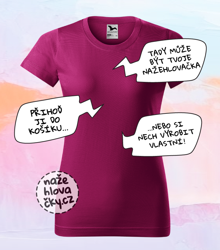 Tričko BASIC dámské fuchsia red