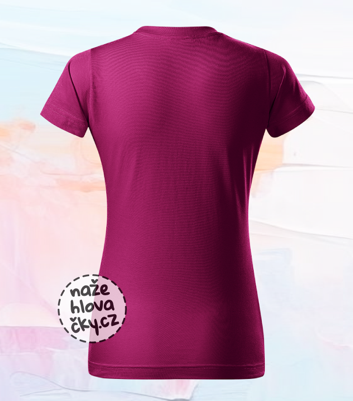 Tričko BASIC dámské fuchsia red